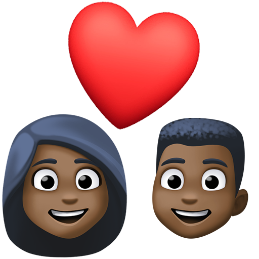 Couple with Heart: Dark Skin Tone, the previous design