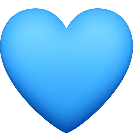Blue Heart as drawn by Facebook in 13.0
