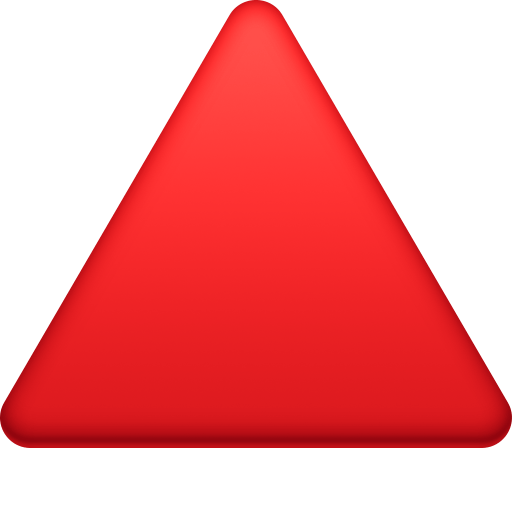 Triângulo Vermelho Para Cima as drawn by Facebook in 13.0