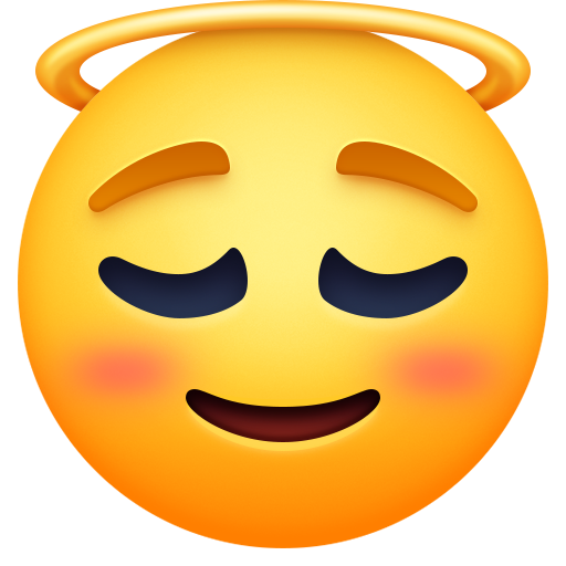 smiling face with halo — Facebook