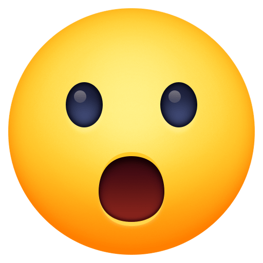 face with open mouth — Facebook