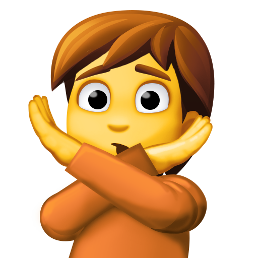 Person Gesturing NO, the design in this release