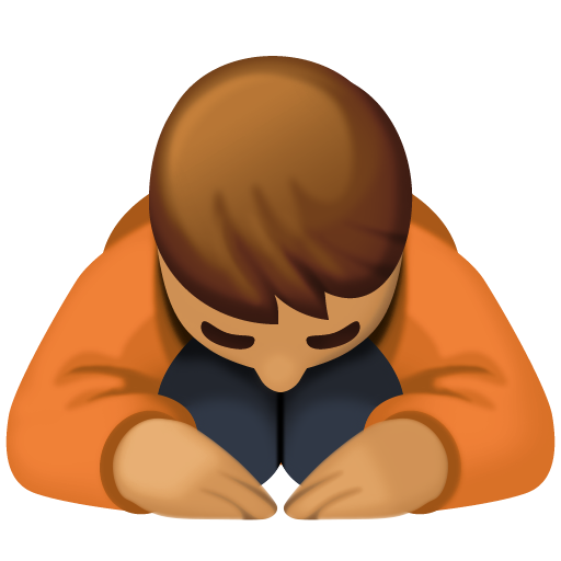 Person Bowing: Medium Skin Tone, the design in this release