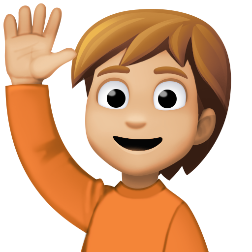 Person Raising Hand: Medium-Light Skin Tone, the design in this release