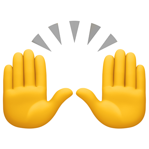 Raising Hands as drawn by Facebook in 13.0