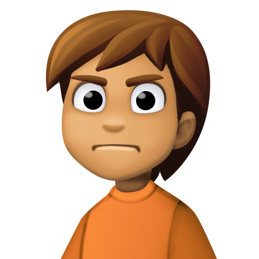 Person Frowning: Medium Skin Tone, the design in this release