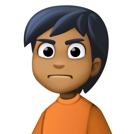 Person Frowning: Medium-Dark Skin Tone, the design in this release