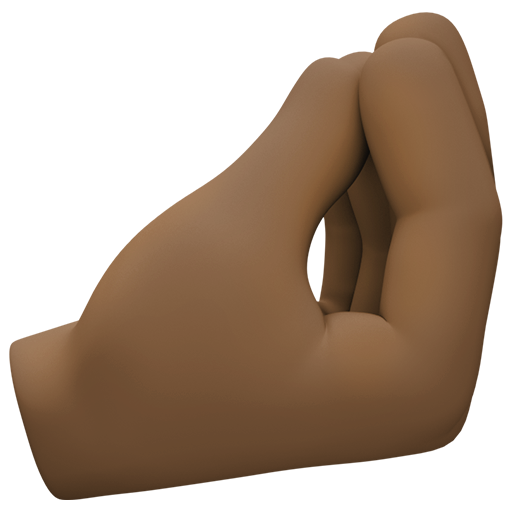 Pinched Fingers: Dark Skin Tone, the design in this release