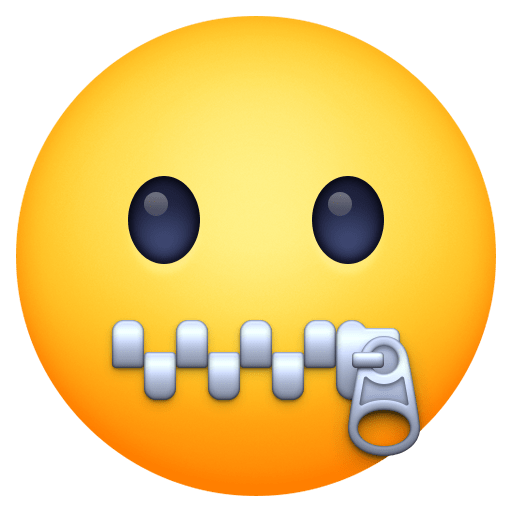 zipper-mouth face — Facebook