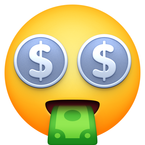 money-mouth face — Facebook