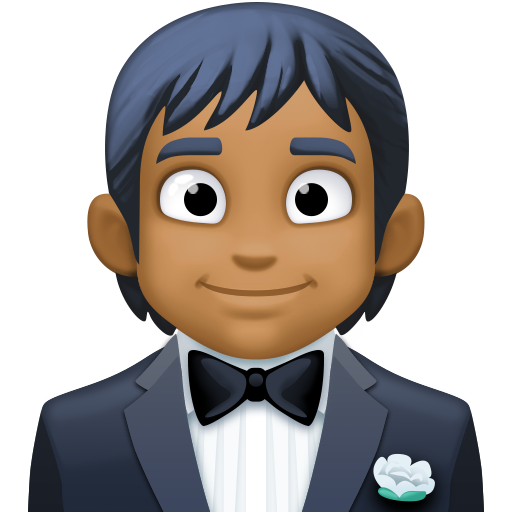 Person in Tuxedo: Medium-Dark Skin Tone, the design in this release