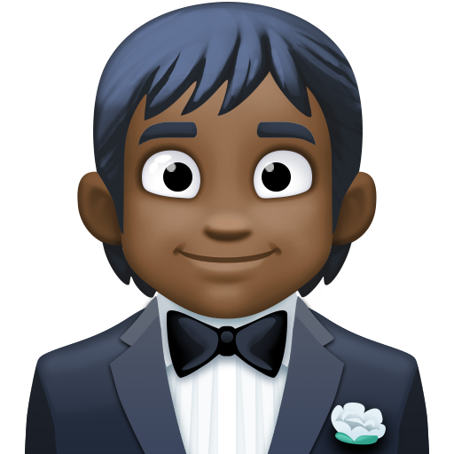 Person in Tuxedo: Dark Skin Tone, the design in this release
