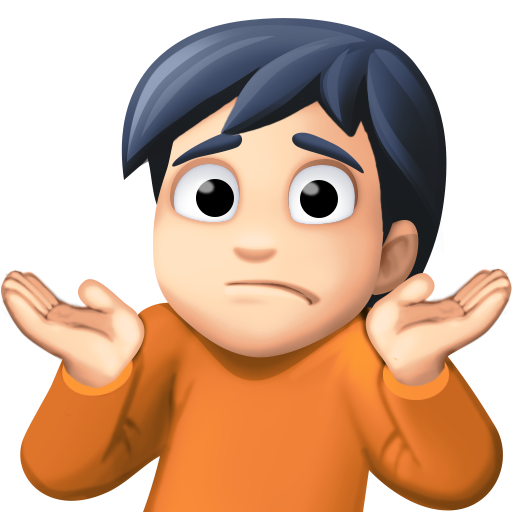 Person Shrugging: Light Skin Tone, the design in this release