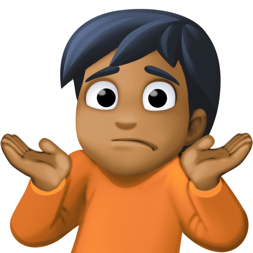 Person Shrugging: Medium-Dark Skin Tone, the design in this release