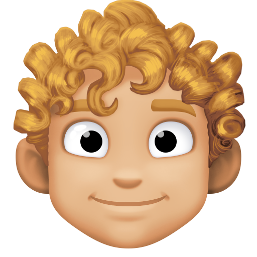 Person: Medium-Light Skin Tone, Curly Hair, the design in this release
