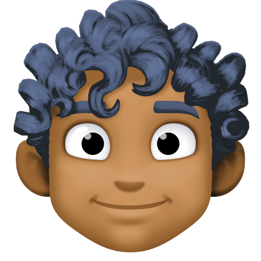 Person: Medium-Dark Skin Tone, Curly Hair, the design in this release