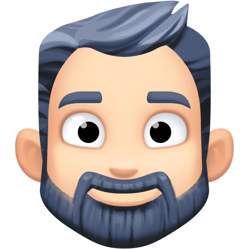 Person: Light Skin Tone, Beard, the previous design