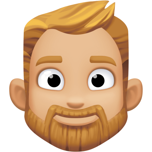 Person: Medium-Light Skin Tone, Beard, the previous design