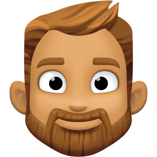 Person: Medium Skin Tone, Beard, the previous design