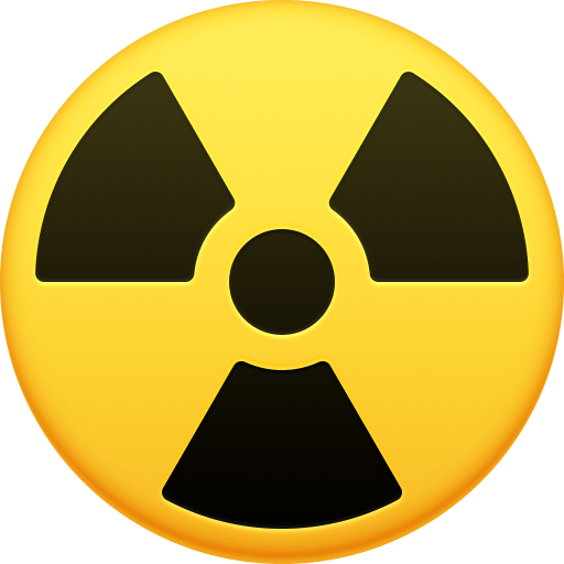 Radioactive as drawn by Facebook in 13.0