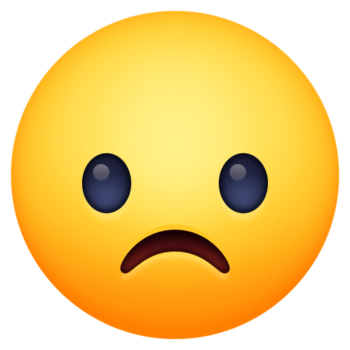 frowning face — Facebook