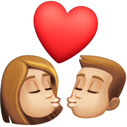 Kiss: Woman, Man, Medium-Light Skin Tone, the design in this release