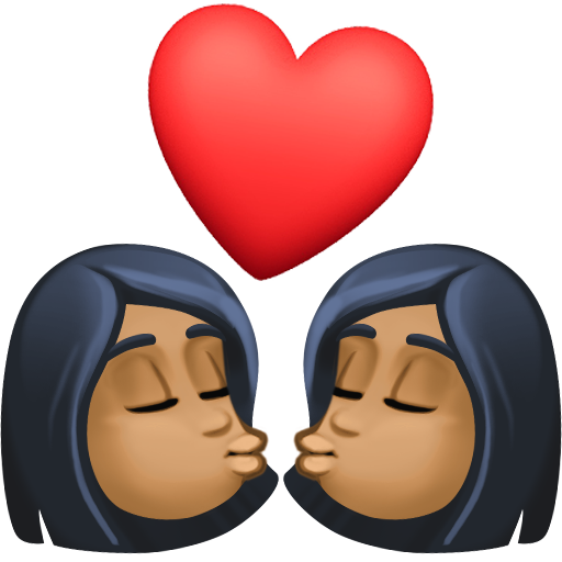 Kiss: Woman, Woman, Medium-Dark Skin Tone, the design in this release