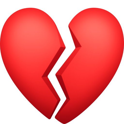 Broken Heart as drawn by Facebook in 13.1