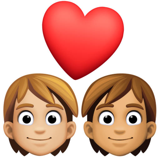 Couple with Heart: Person, Person, Medium-Light Skin Tone, Medium Skin Tone, the design in this release