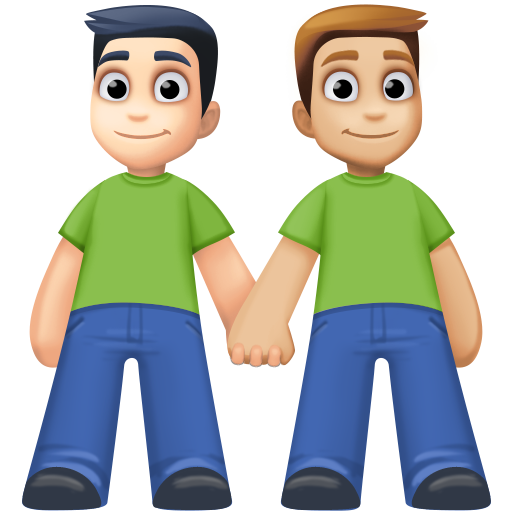 Men Holding Hands: Light Skin Tone, Medium-Light Skin Tone, the design in this release