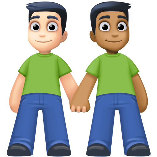 Men Holding Hands: Light Skin Tone, Medium-Dark Skin Tone, the design in this release