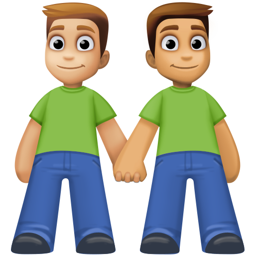 Men Holding Hands: Medium-Light Skin Tone, Medium Skin Tone, the design in this release