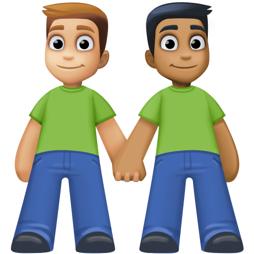 Men Holding Hands: Medium-Light Skin Tone, Medium-Dark Skin Tone, the design in this release