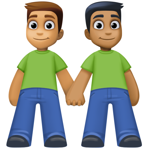 Men Holding Hands: Medium Skin Tone, Medium-Dark Skin Tone, the design in this release