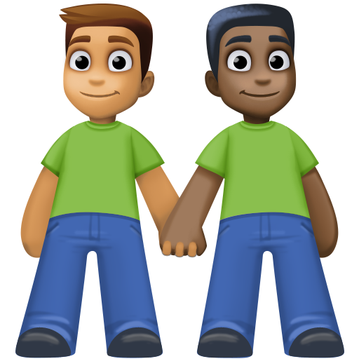 Men Holding Hands: Medium Skin Tone, Dark Skin Tone, the design in this release