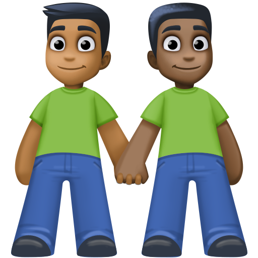 Men Holding Hands: Medium-Dark Skin Tone, Dark Skin Tone, the design in this release