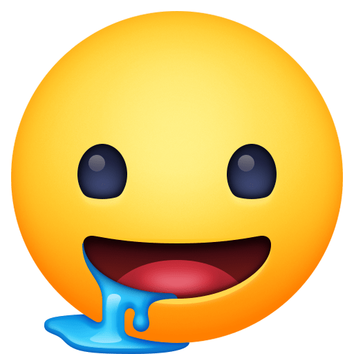 Drooling Face as drawn by Facebook in 14.0
