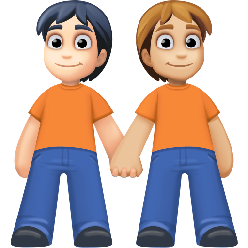 People Holding Hands: Light Skin Tone, Medium-Light Skin Tone, the design in this release