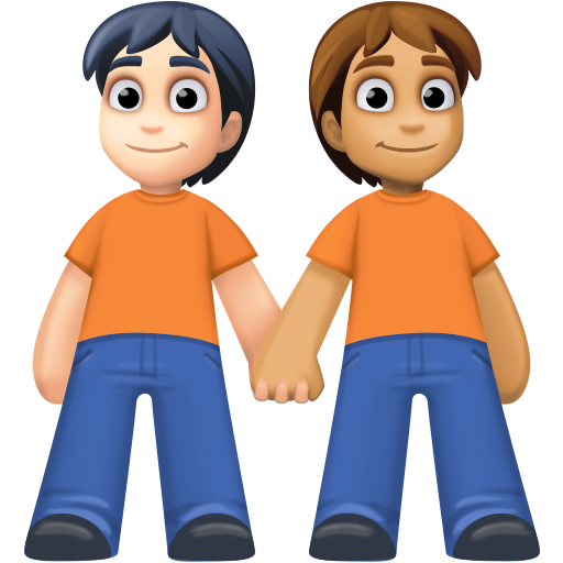 People Holding Hands: Light Skin Tone, Medium Skin Tone, the design in this release