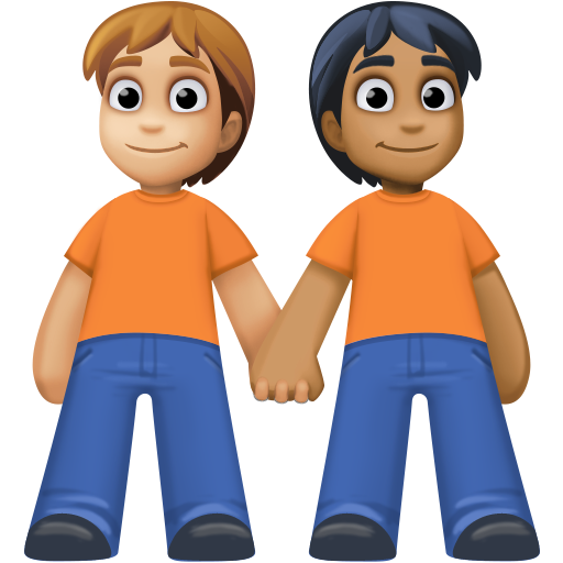 People Holding Hands: Medium-Light Skin Tone, Medium-Dark Skin Tone, the design in this release