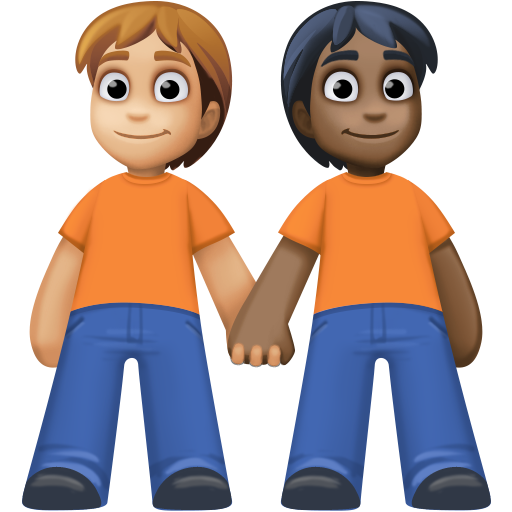 People Holding Hands: Medium-Light Skin Tone, Dark Skin Tone, the design in this release