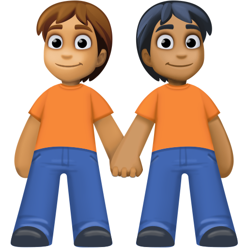 People Holding Hands: Medium Skin Tone, Medium-Dark Skin Tone, the design in this release