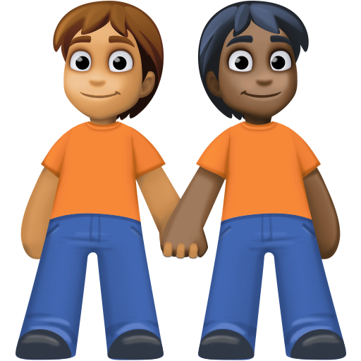People Holding Hands: Medium Skin Tone, Dark Skin Tone, the design in this release
