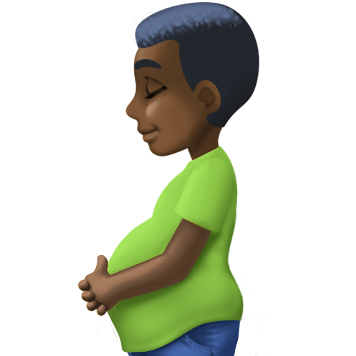 Pregnant Man: Dark Skin Tone, the design in this release