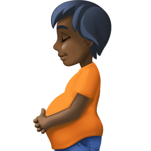 Pregnant Person: Dark Skin Tone, the design in this release