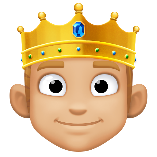 Person with Crown: Medium-Light Skin Tone, the design in this release