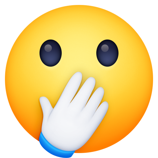 face with open eyes and hand over mouth — Facebook