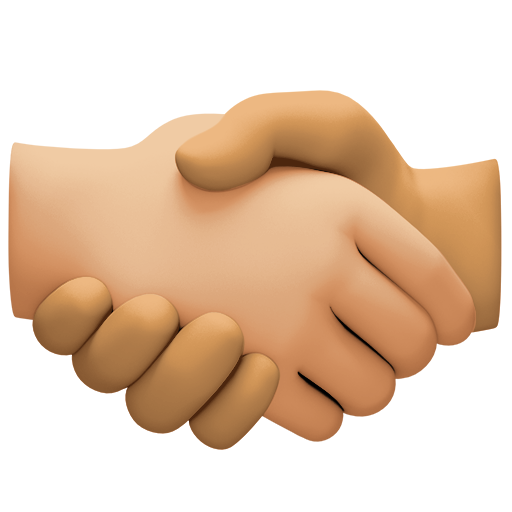 Handshake: Medium-Light Skin Tone, Medium Skin Tone, the design in this release
