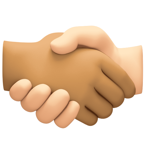 Handshake: Medium Skin Tone, Light Skin Tone, the design in this release