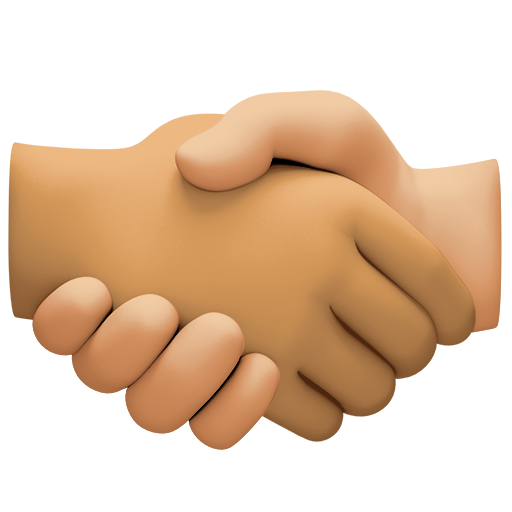 Handshake: Medium Skin Tone, Medium-Light Skin Tone, the design in this release
